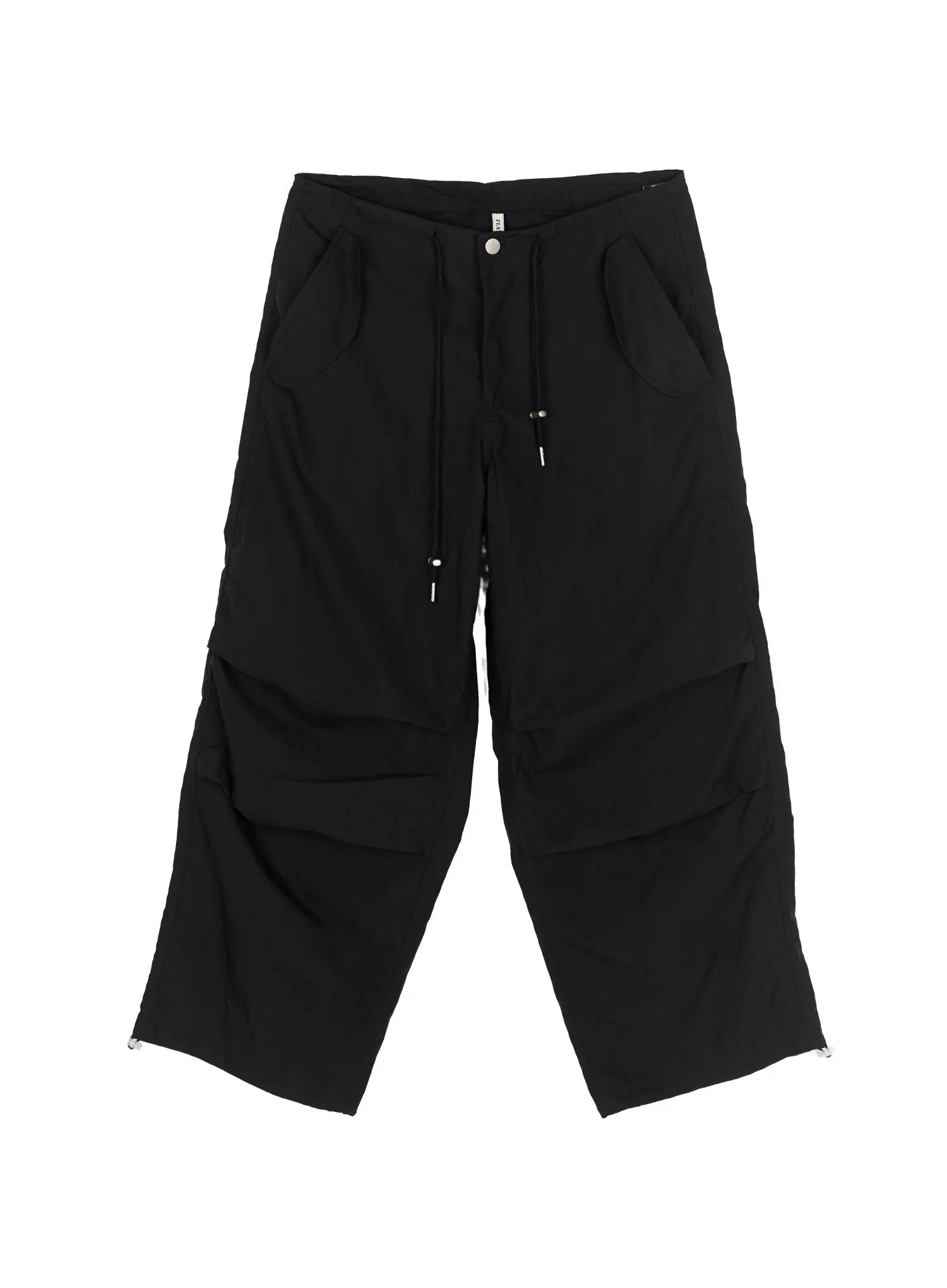 Pintuck Pocket Parachute Pants CU524 in Black, size M/L
