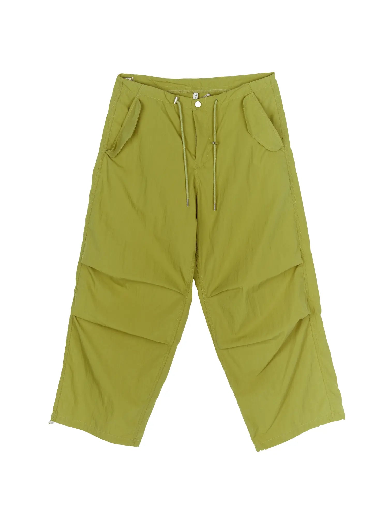 Pintuck Pocket Parachute Pants CU524 in Green, size M/L