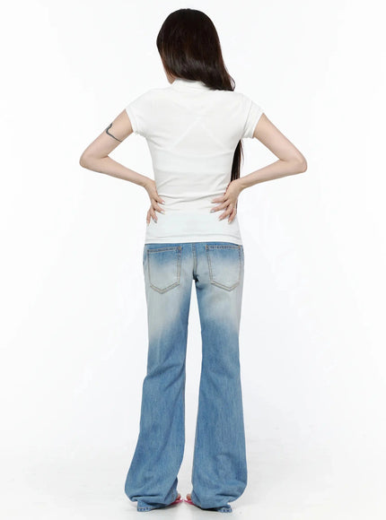 Pintuck Short Sleeve Collar Top IL502 White back view on model hands on hips showing clean back seam and fitted stretch fabric