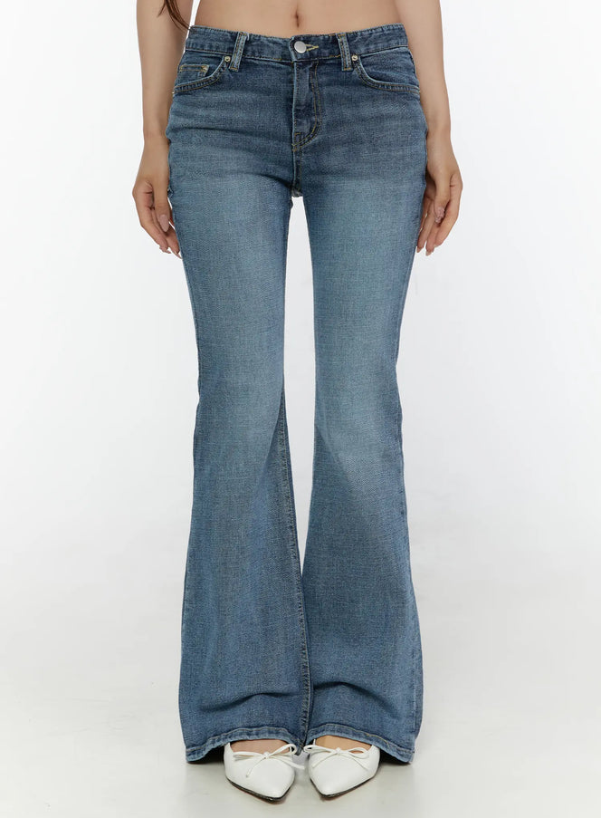 Pip Pocket Flare Jeans CL508 in Blue, size S