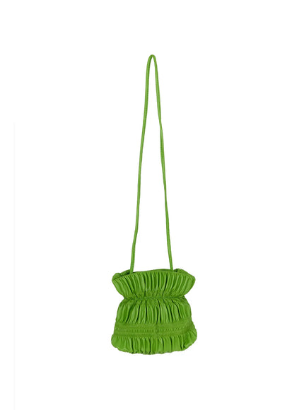 Pleated Mini Crossbody Bag CL507 in Green, size One Size