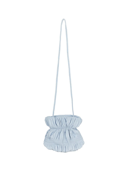 Pleated Mini Crossbody Bag CL507 in Light blue, size One Size