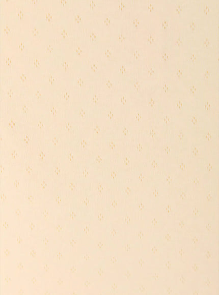 Pointelle Slim Henley V-Neck Tee IU524 Light beige close-up fabric detail shot showing diamond pointelle knit open-weave texture on light beige fabric