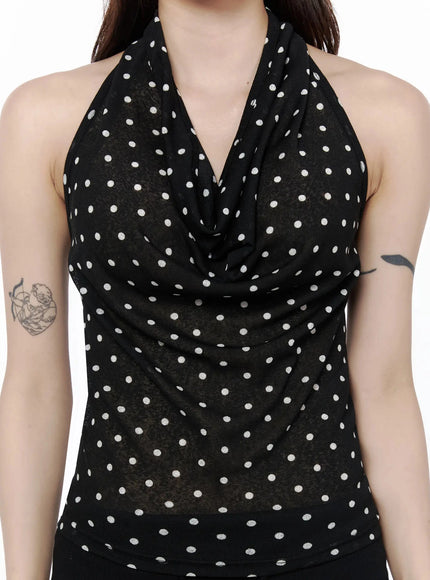 Polka Dot Halter Top IL506 — view 6