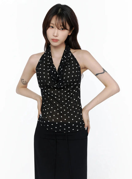 Polka Dot Halter Top IL506 — view 7