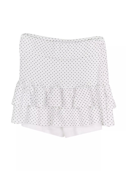Polka Dot Layered Skort IL506 in White, size S/M