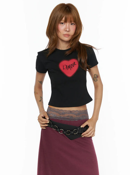 Polka Dot Slim Top CL503 in Black, size S/M