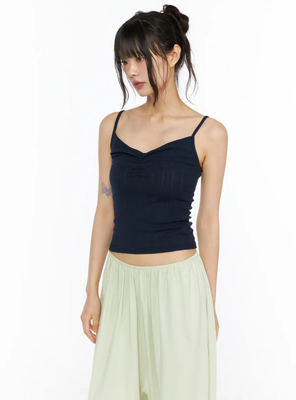 Ruched Cami Top CU530 in Dark blue, size S/M
