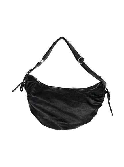 Ruched Shoulder Bag CL503 in Black, size One Size