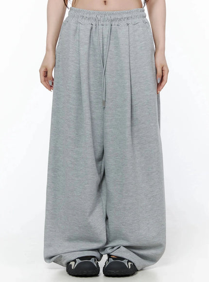 Star Graphic Wide Leg Sweatpants IL506 in Gray, size M/L