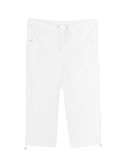 String Pocket Wide Pants CU526 in White, size M/L