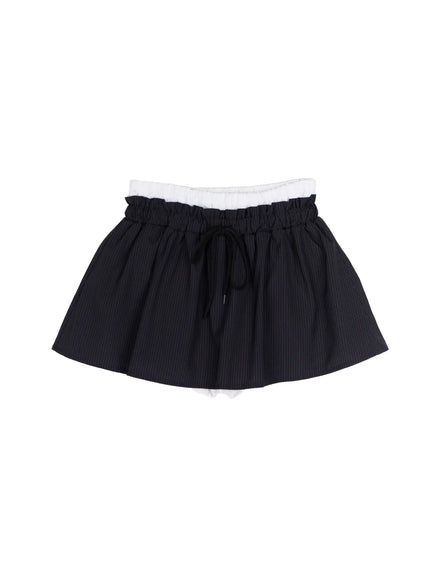 Striped Mini Skirt CU526 in Dark blue, size S/M