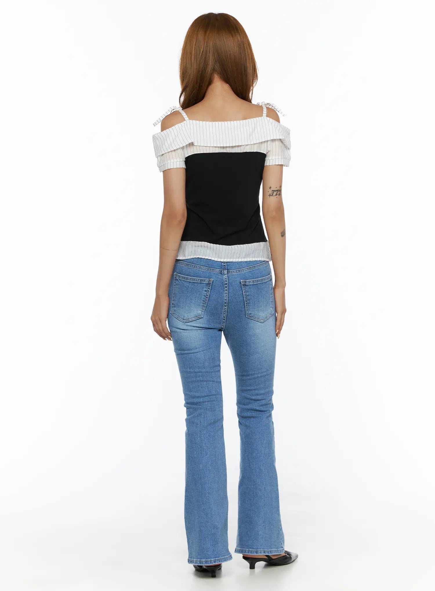 Striped Off-Shoulder Blouse CL503 — view 5