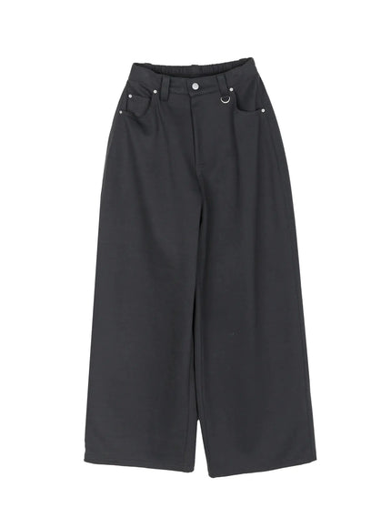 Tailored Wide Leg Sweatpants IL509 in Dark gray, size S/M