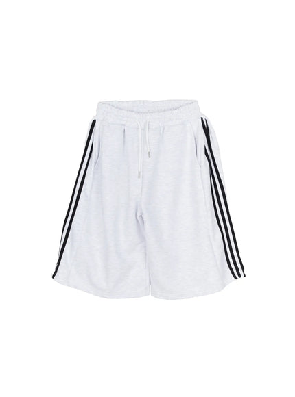 Track Bermuda Shorts CU523 in Light gray, size S/M
