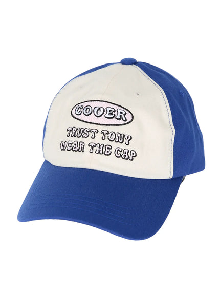 Two-Tone Graphic Cap IL515 in Blue, size One Size