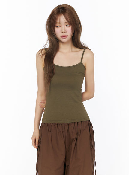 Two-Way Layered Cami Top IU525 in Dark green, size S/M