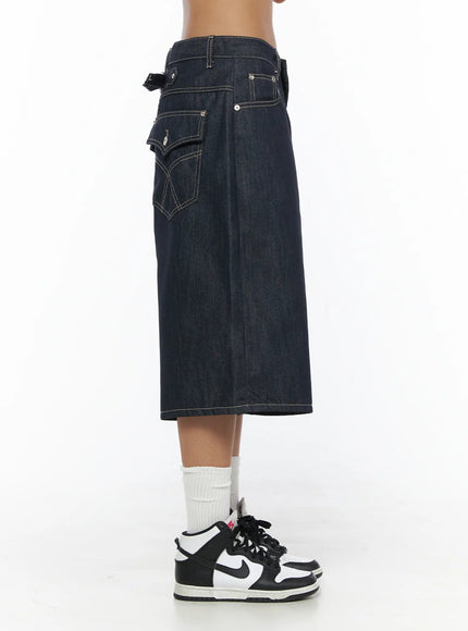 Vintage Washed Denim Jorts CL503 — view 3