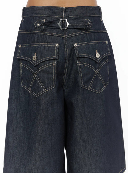 Vintage Washed Denim Jorts CL503 — view 9