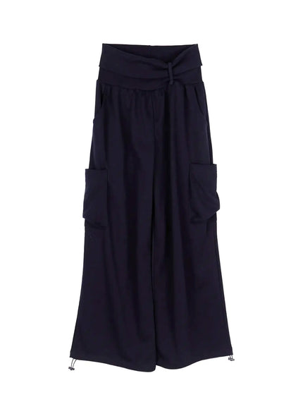 Wide Leg Sweatpants CL508 in Dark blue, size S/M