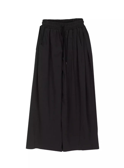 Wide Leg Sweatpants IU524 in Black, size S/M