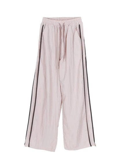 Wide Leg Track Pants CL501 in Light pink, size M/L