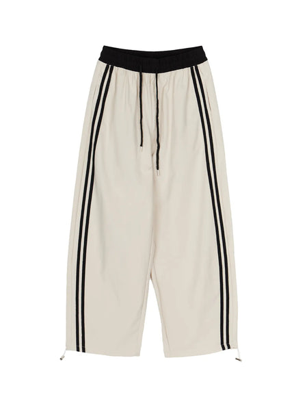 Wide Leg Track Pants CL503 in Light beige, size S/M