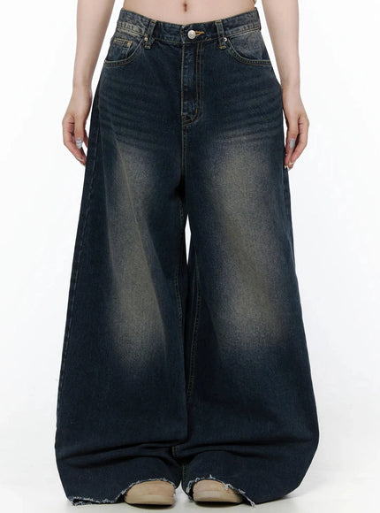LEWKIN Zelie Dark Wash Wide-Leg Jeans IL506 — view 1