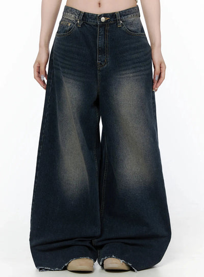 LEWKIN Zelie Dark Wash Wide-Leg Jeans IL506 — view 1