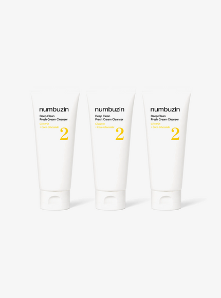 No.2 Deep Clean Fresh Cream Cleanser Trio Set (120ml*3ea)