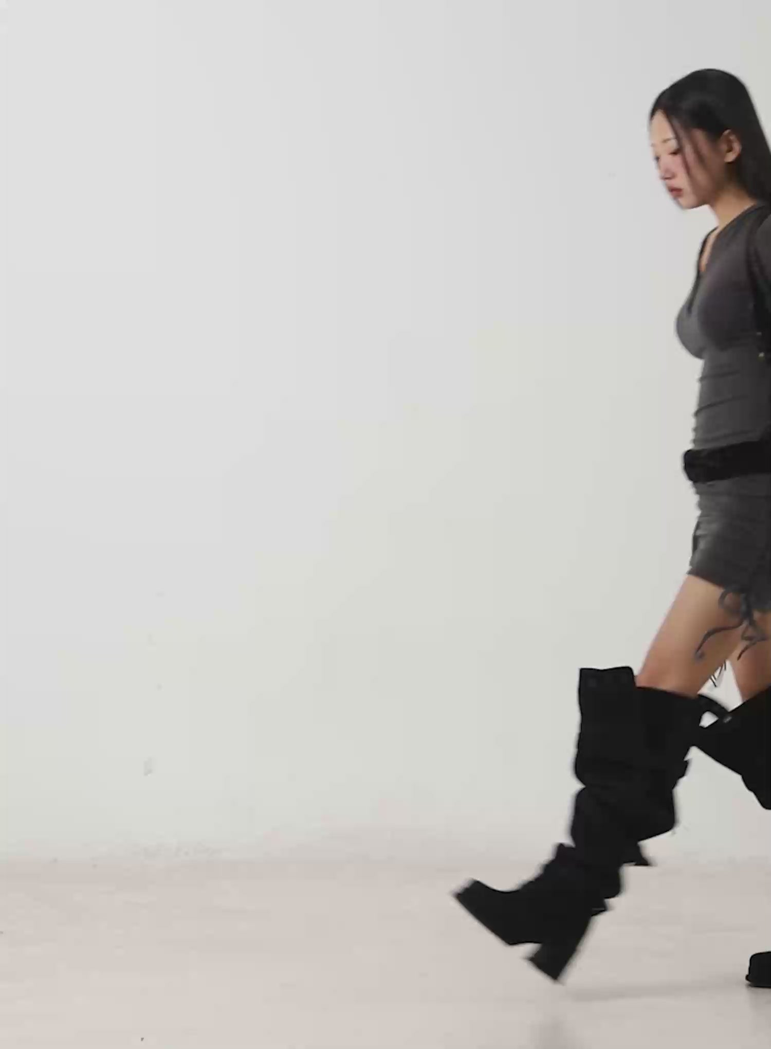 Hooded Ruched Mini Dress CN528