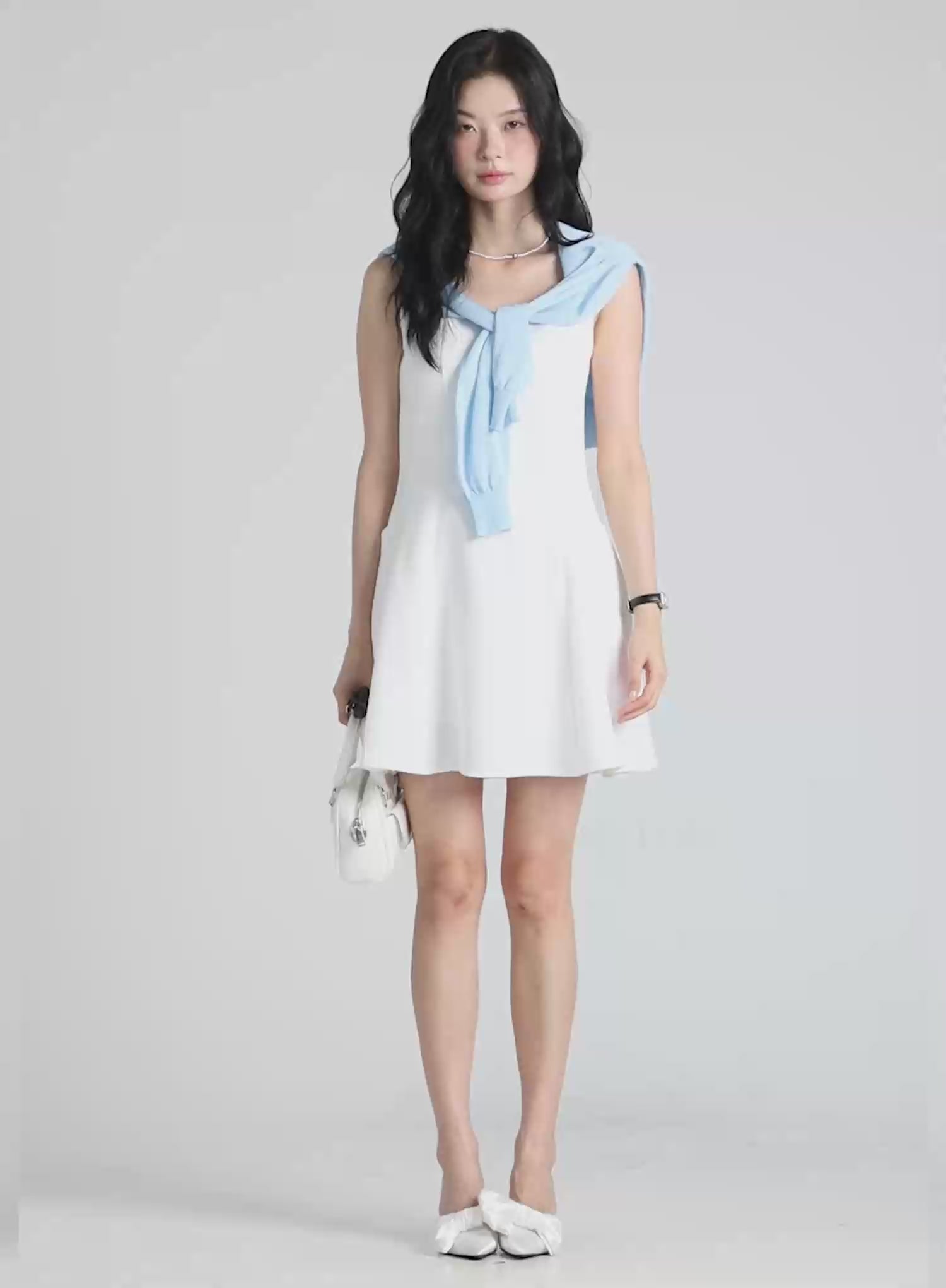 Square Neck A-Line Mini Dress CL520