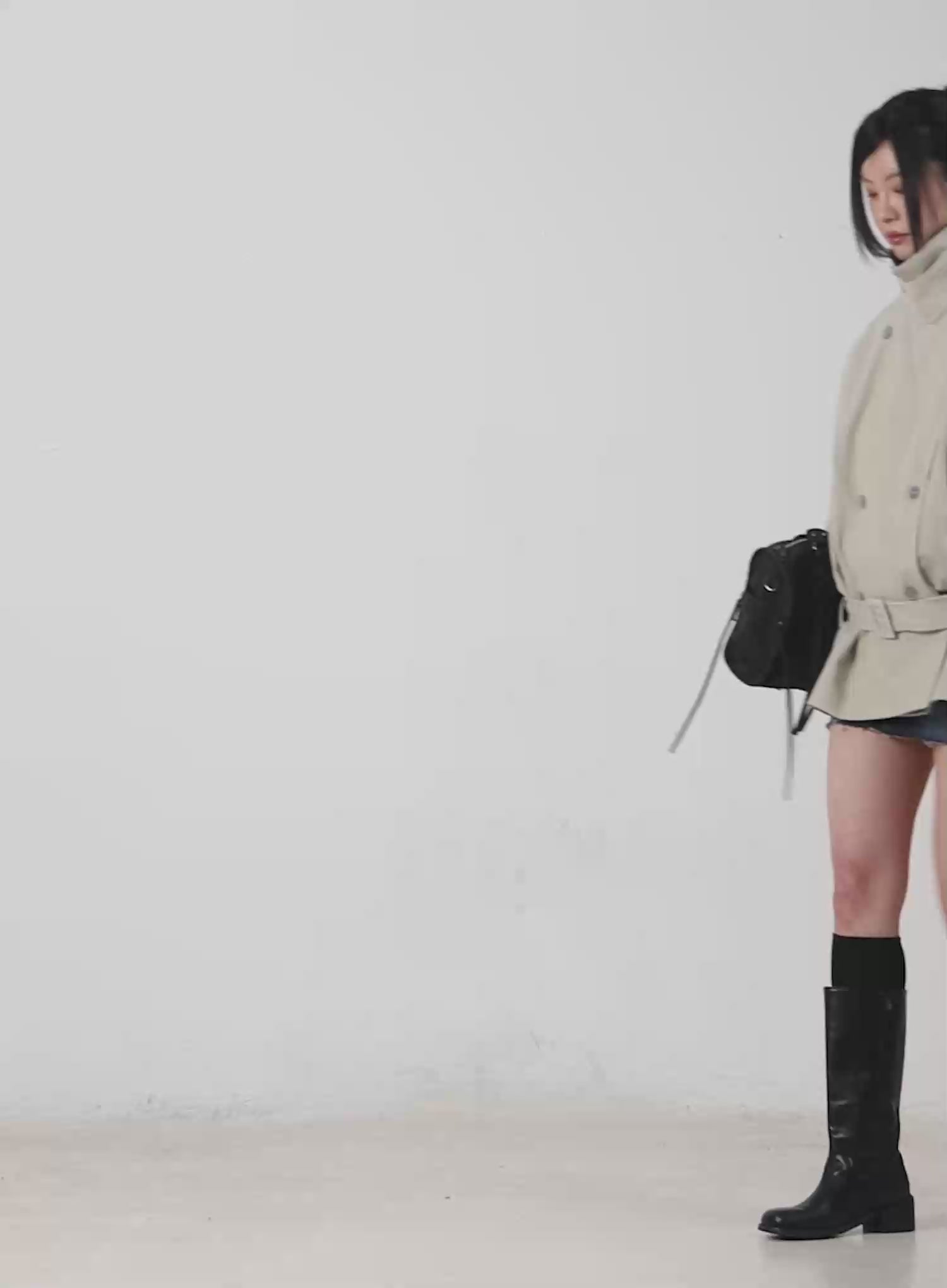 Stylish Belted Trench Coat CM516