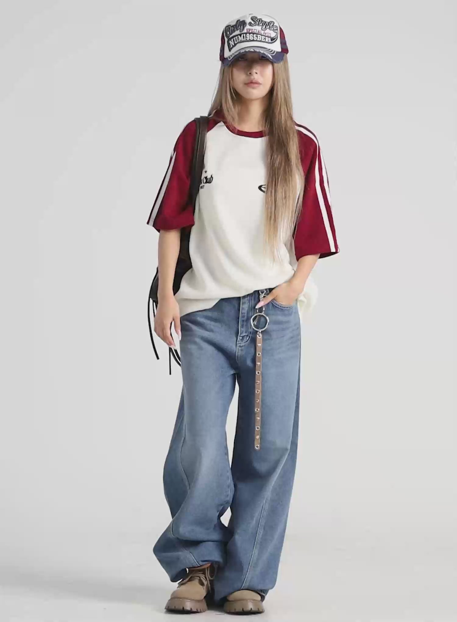Suna Washed Wide Leg Jeans CU523