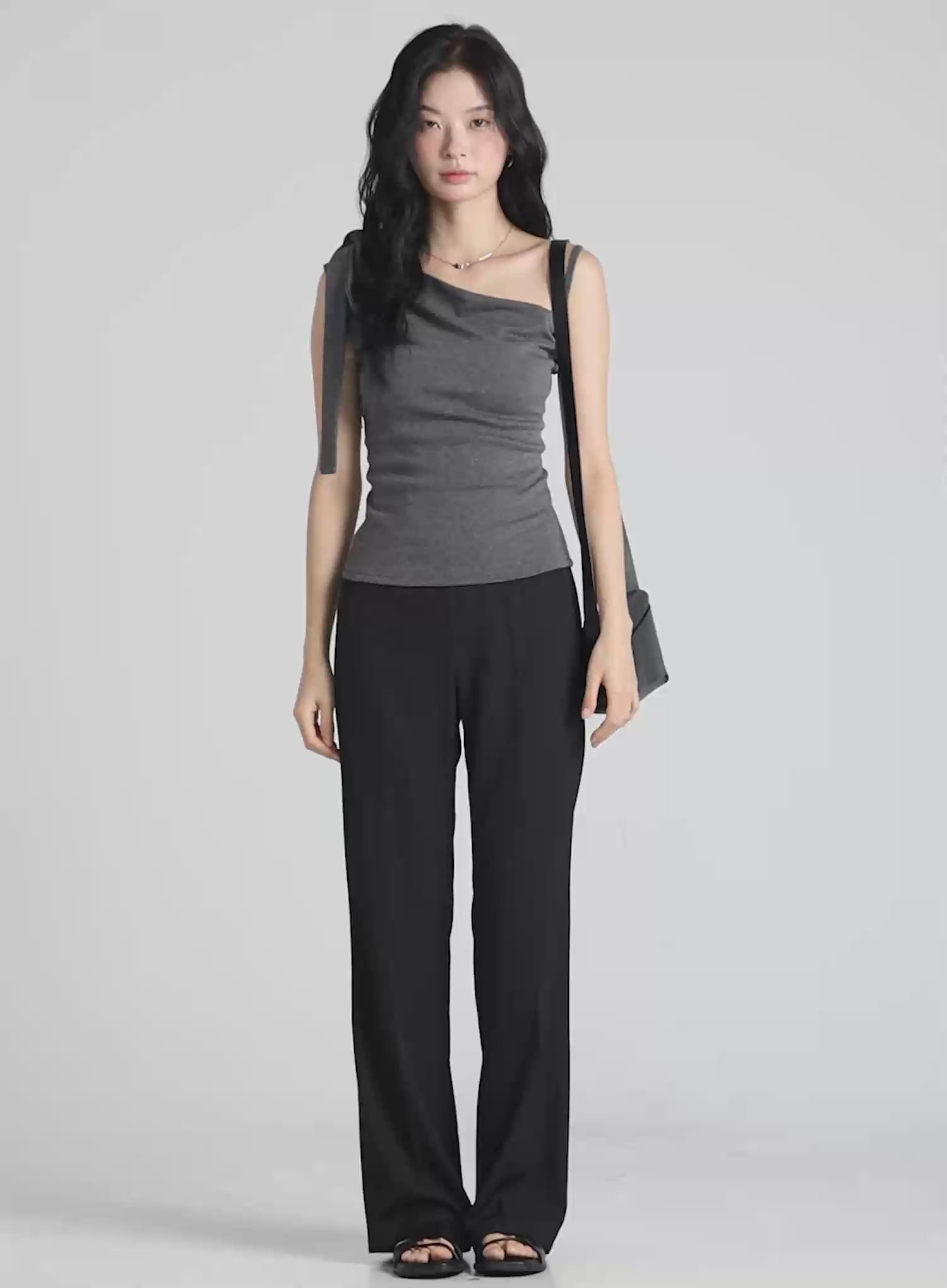 One-Shoulder Bow Top CL521