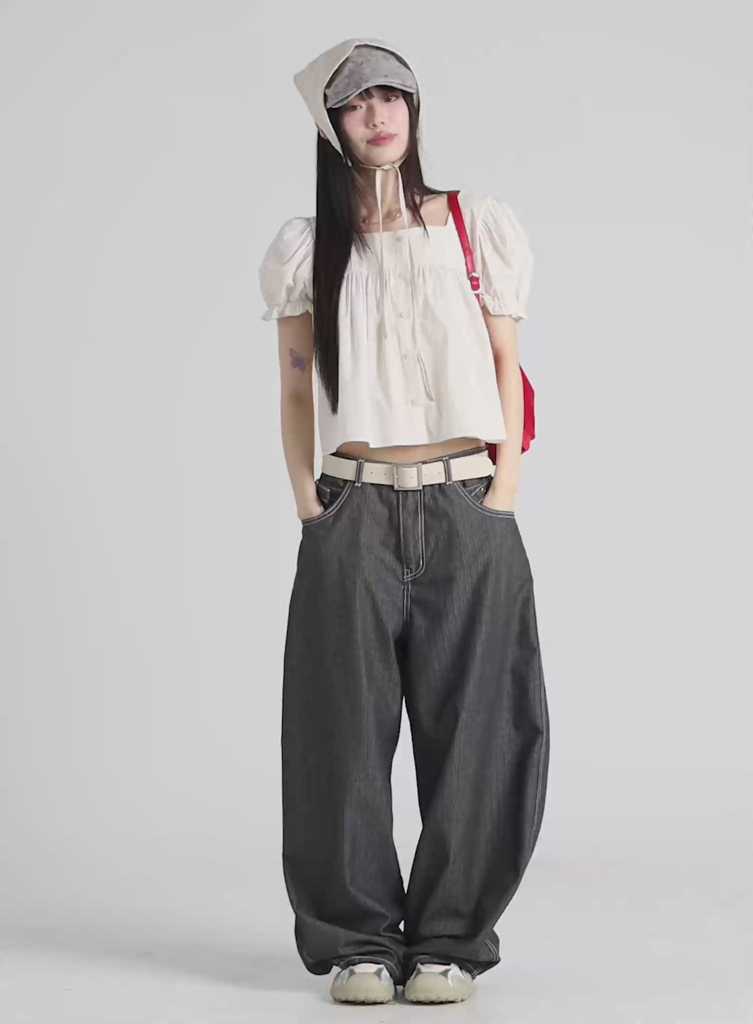Casual Baggy Stripe Pants IU518