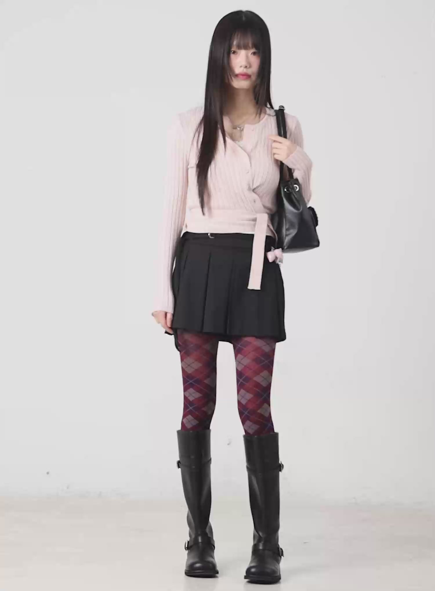 Pleated Skort with Belt Detail IM523