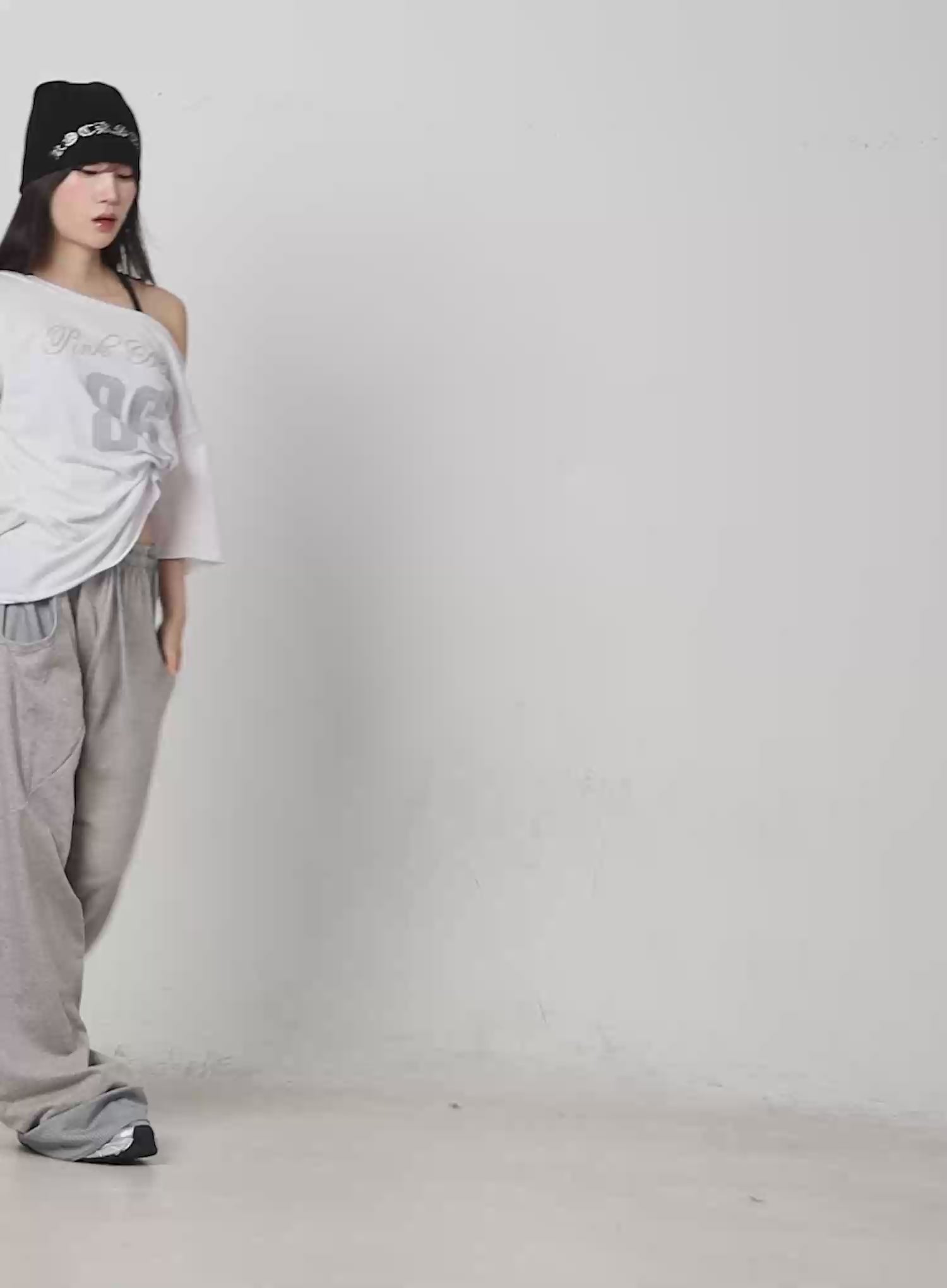 Two-Toned Wide-Leg Sweatpants CA502