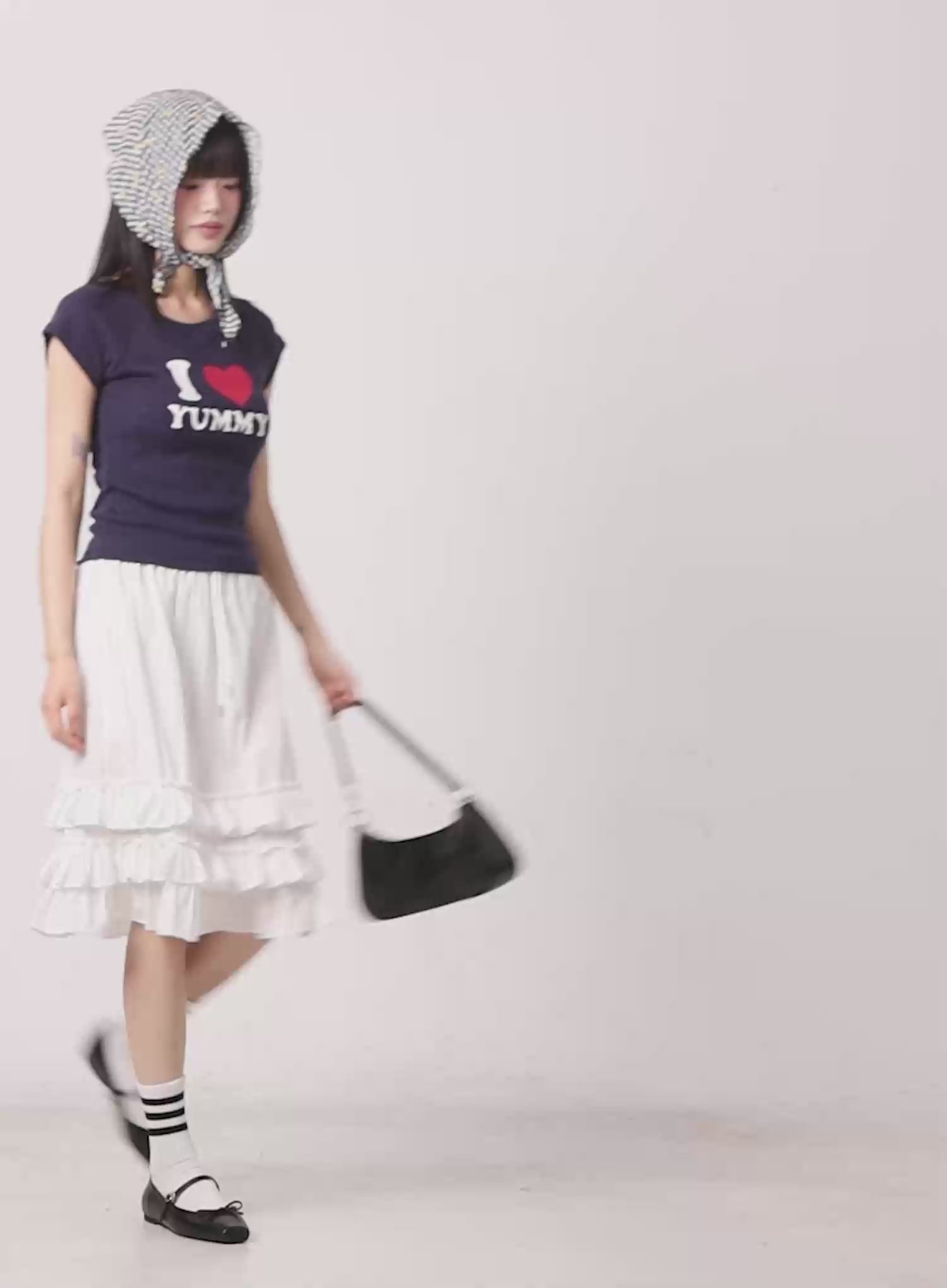 Gingham Ribbon Hair Scarf IL528