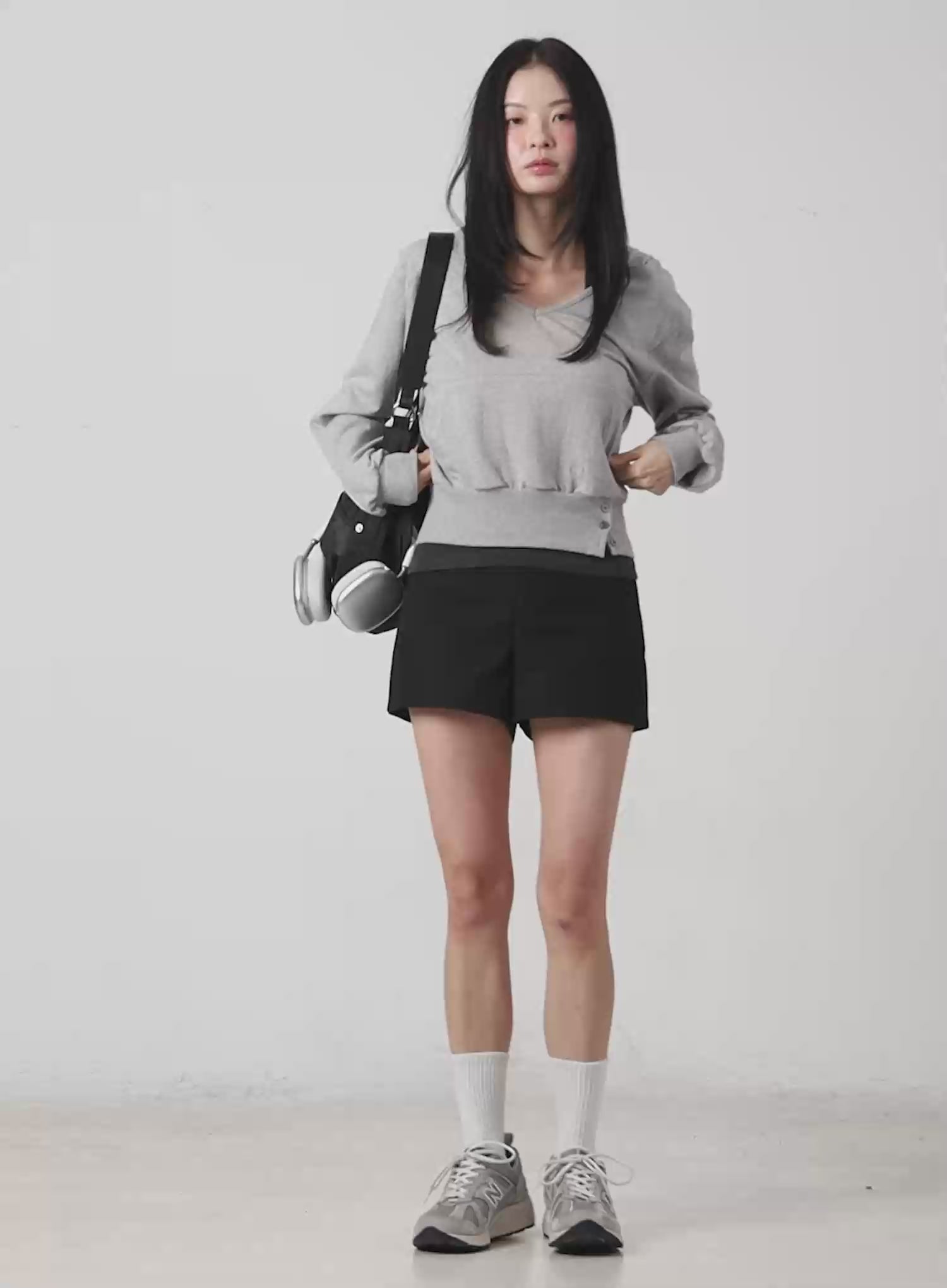 High Rise Cotton Shorts IM524