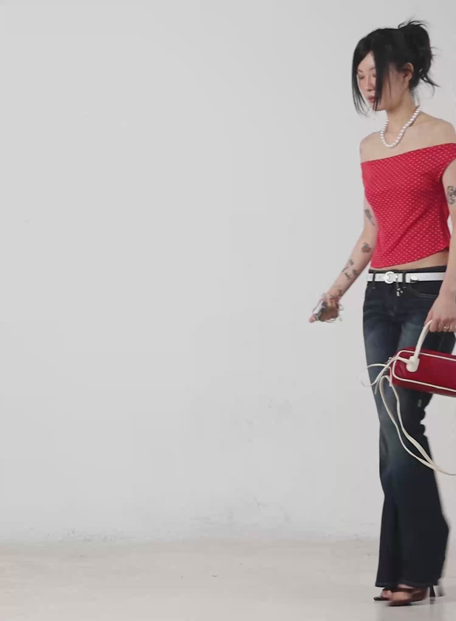 Navy Low Rise Bootcut Jeans CM517