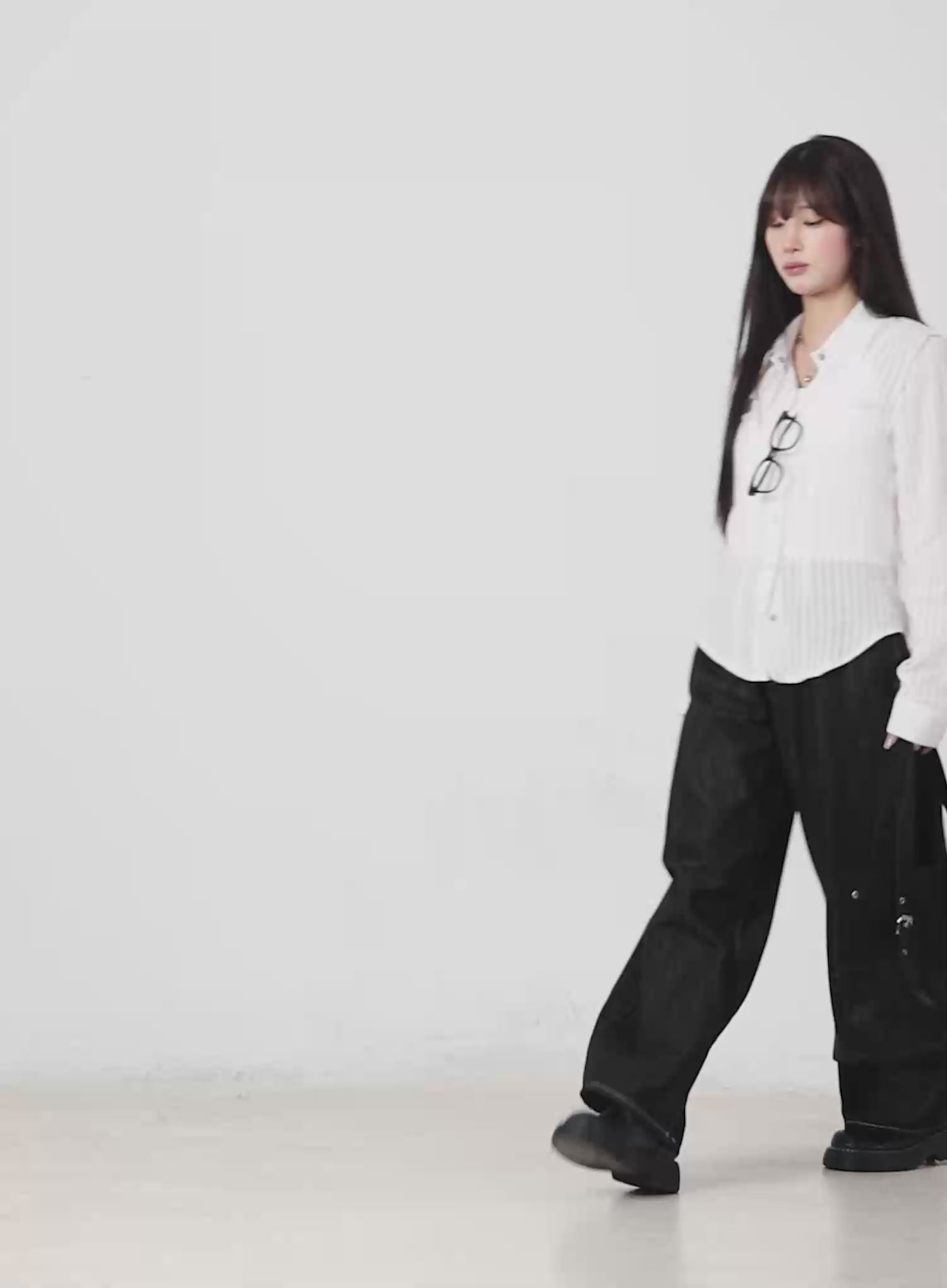 Elliot Stitched Wide Leg Jeans CF523