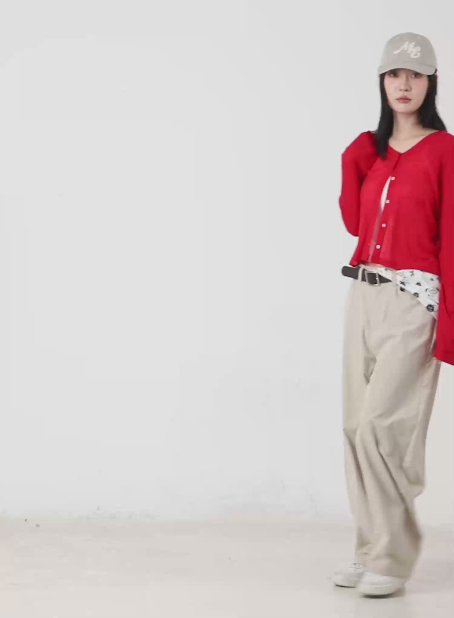 Cropped Long Sleeve Cardigan CF526