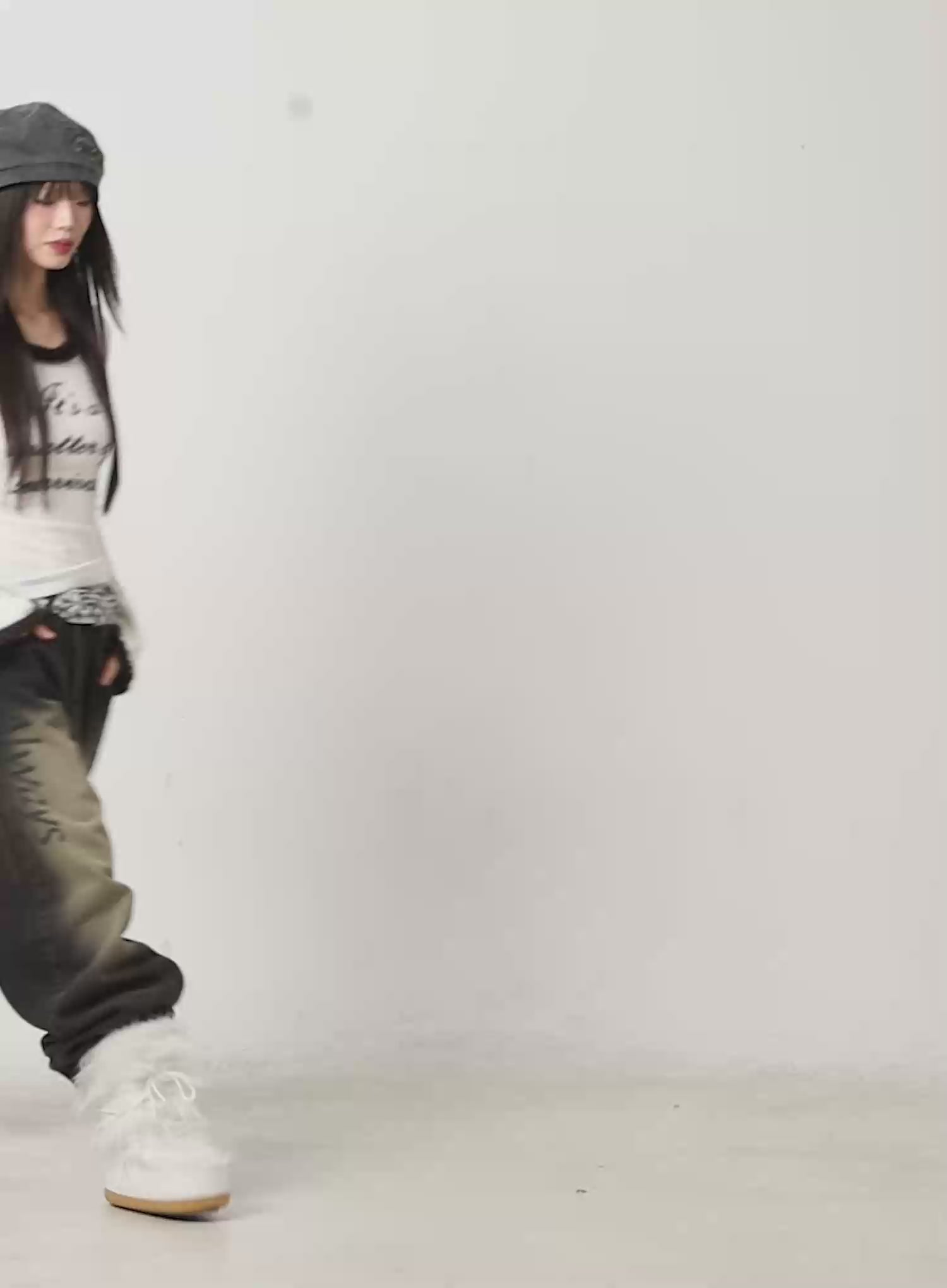 Faux Fur Trim Fleece Long Sleeve Top CD518