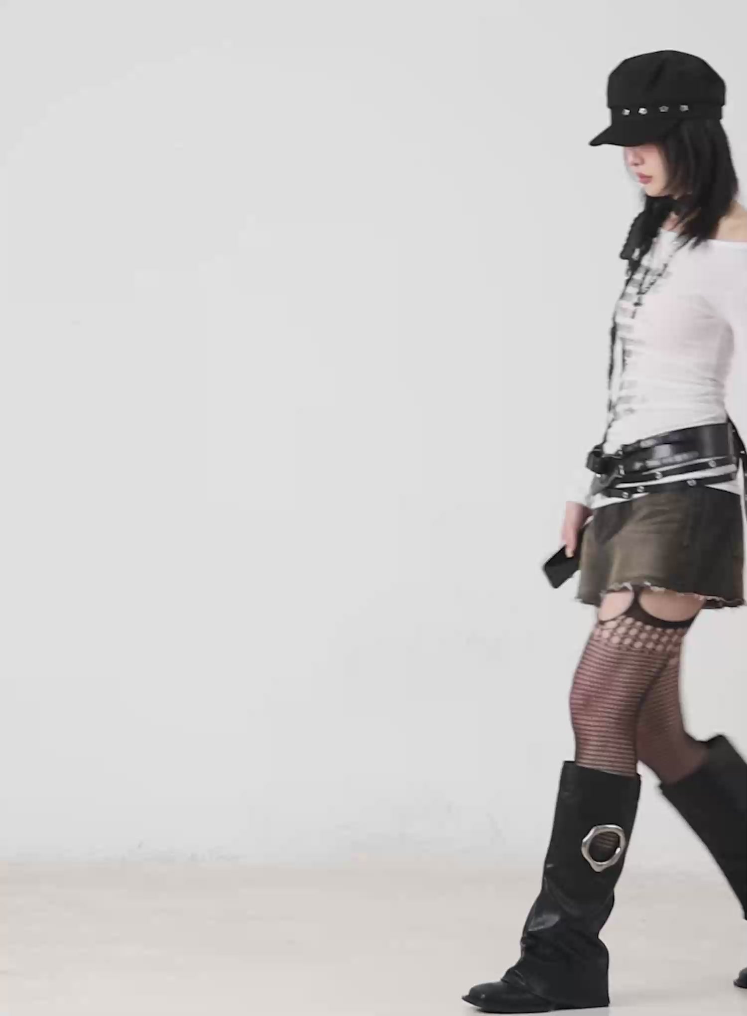 Distressed Denim Mini Skirt CF527