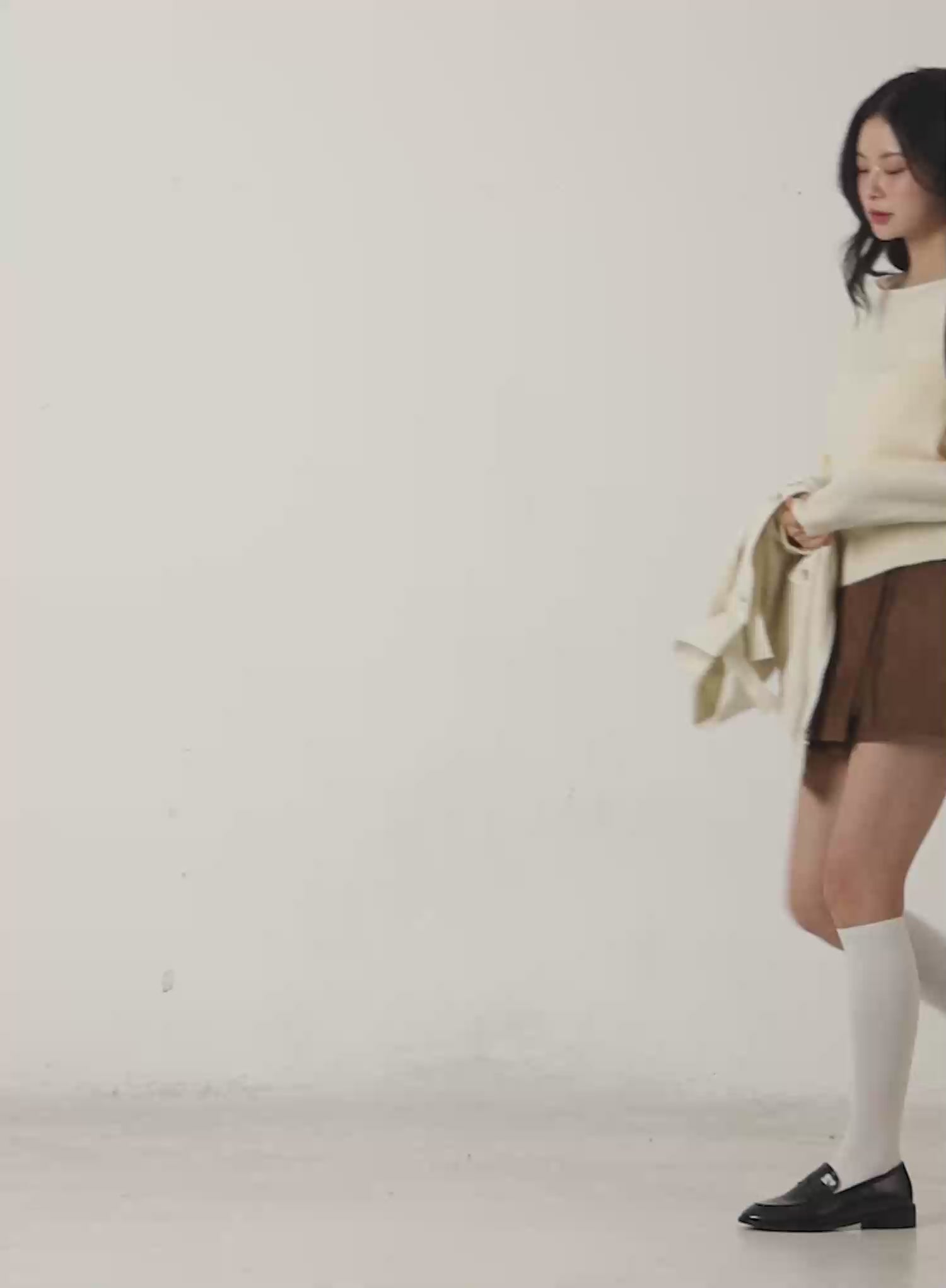 Elegant Boat Neck Knit Sweater F502