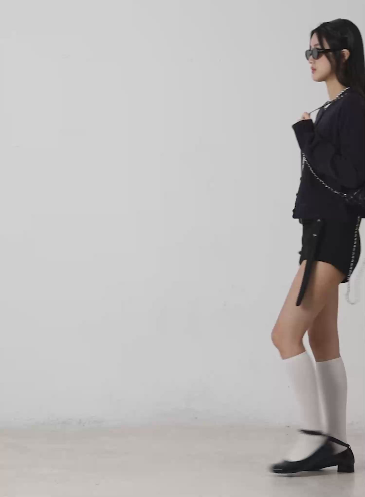 High-Waist Belted Shorts IM502