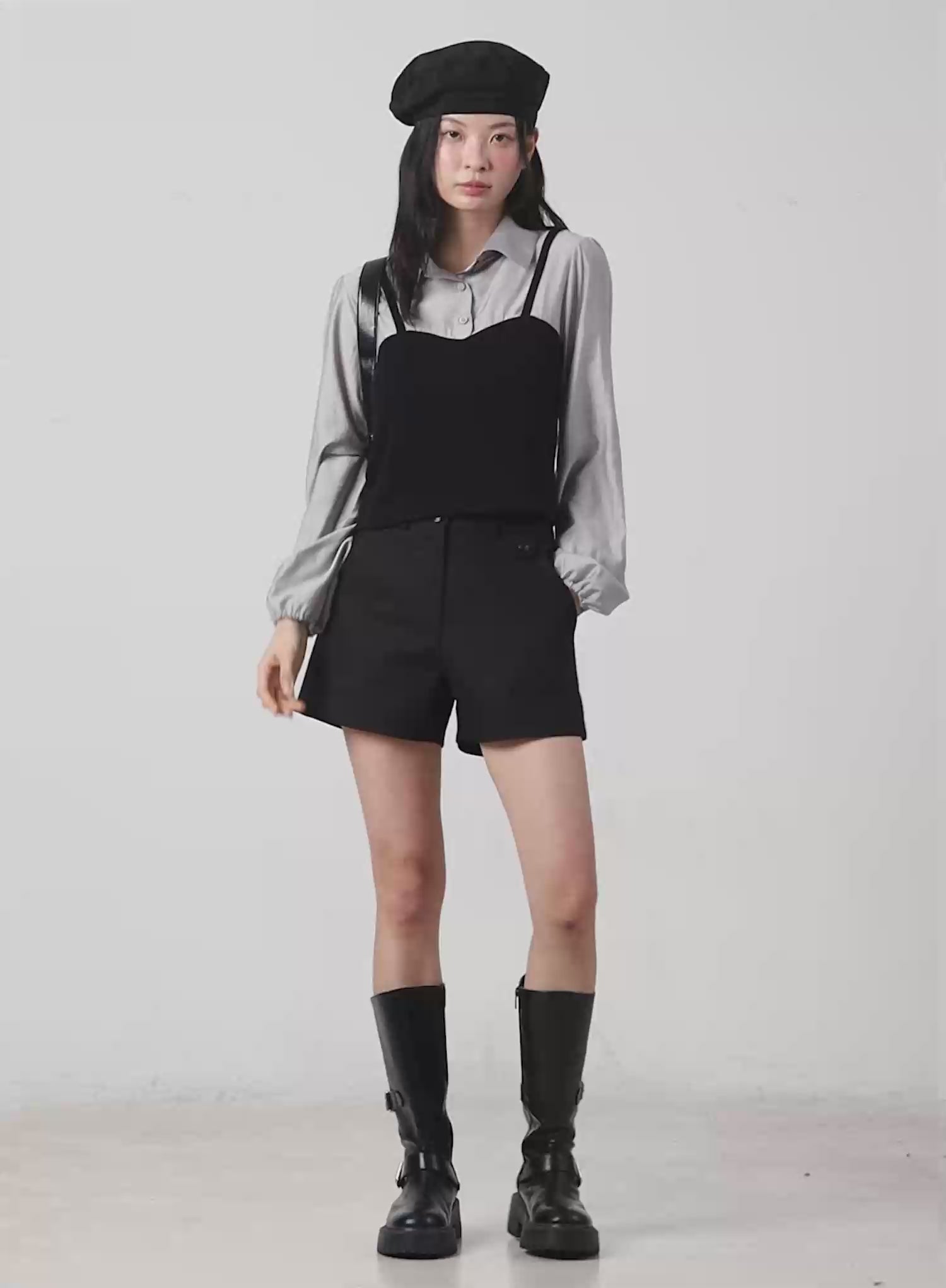 Button Detail Cotton Shorts IM524