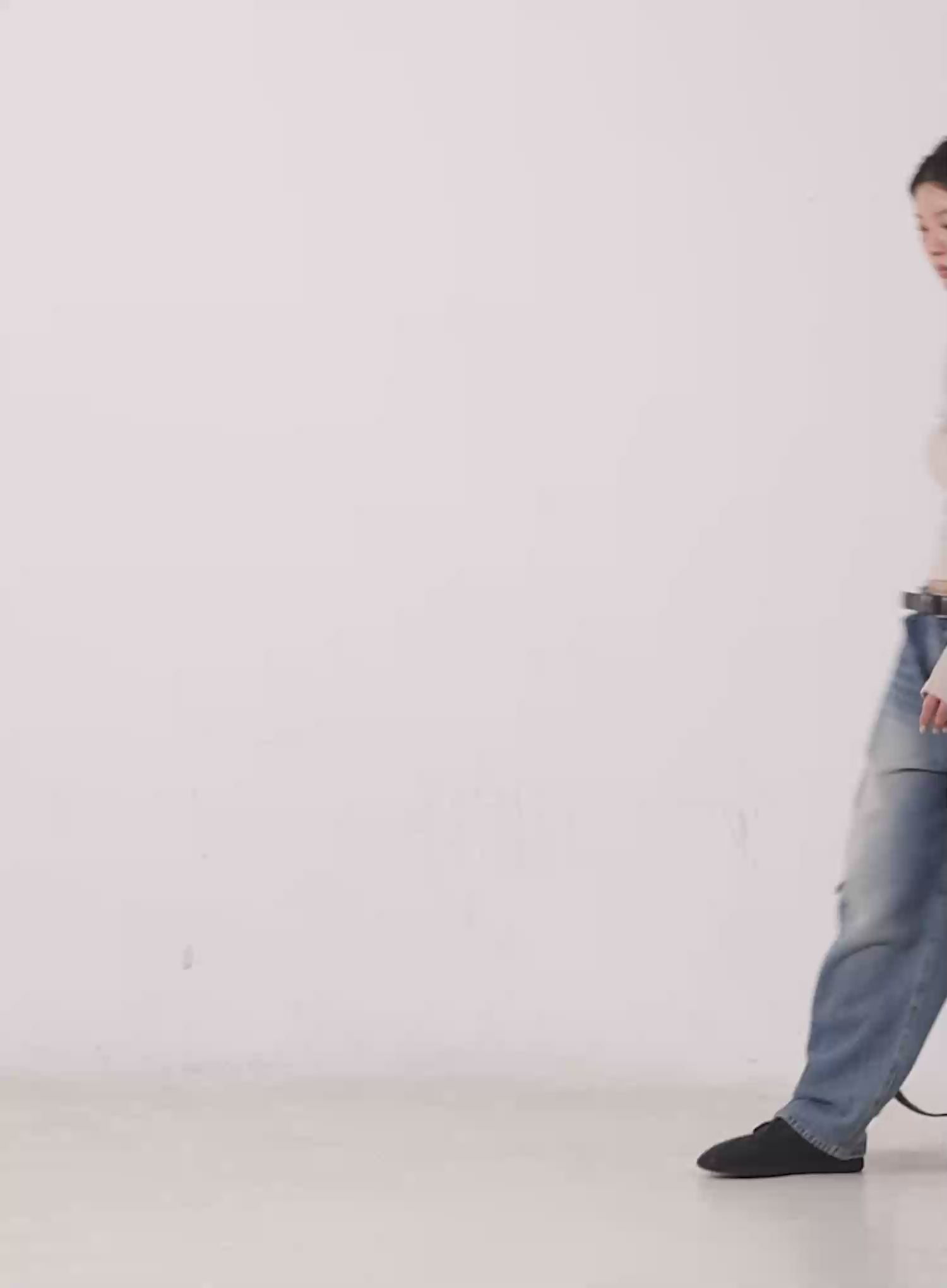 Ruthie Side Pleat Relaxed-Fit Jeans IS515