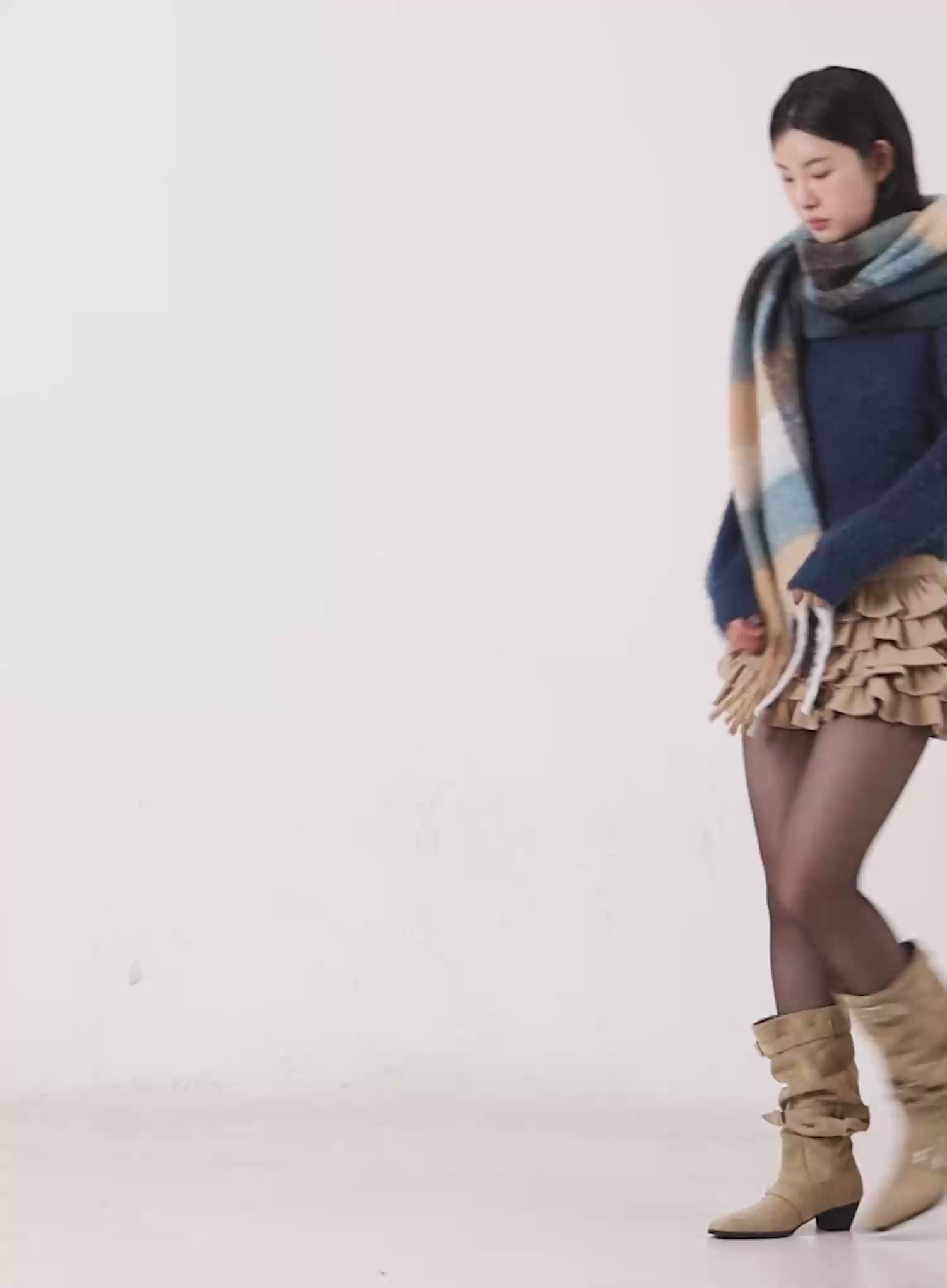 Tiered Ruffle Mini Skirt CN512